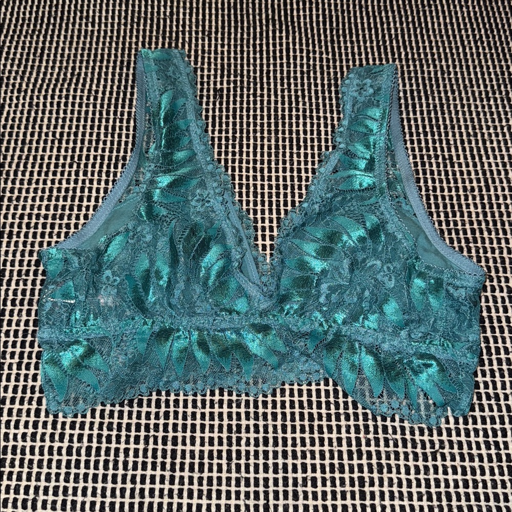 Aerie Teal Lace Bralette Sz S